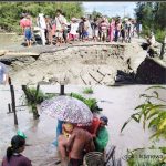 Banjir Terjang Pemukiman Warga, Hinggah Amblasnya Jalan di Nuhon