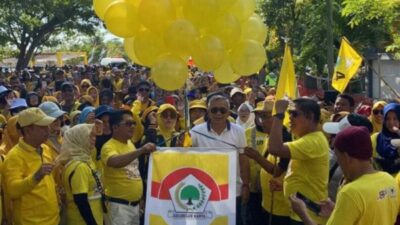 HUT Golkar Ke 58, Luwuk Menguning Pertanda Beringin Selalu Rindang