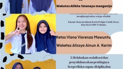 Tiga Kandidat Calon Ketua Dan Waket Osis SMP 1 Bunta Siap Berkompetisi