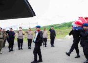 Jenazah Briptu Anumerta Alfandi Steve Karamoy Tiba di Luwuk, Kapolres Banggai Berikan Penghormatan