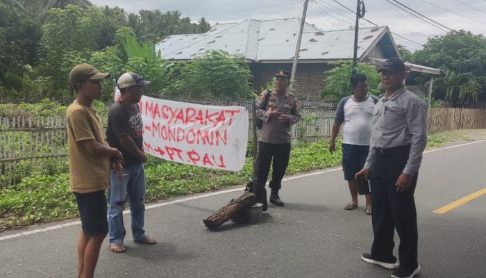 PT Panca Amara Utama Didemo Warga, Polsek Kintom Lakukan Pengamanan