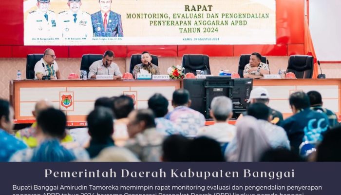 Serapan Anggaran APBD Banggai Per 23 Agustus 2024 51,05 Persen, DKISP Terbaik Kedua 82,23 Persen