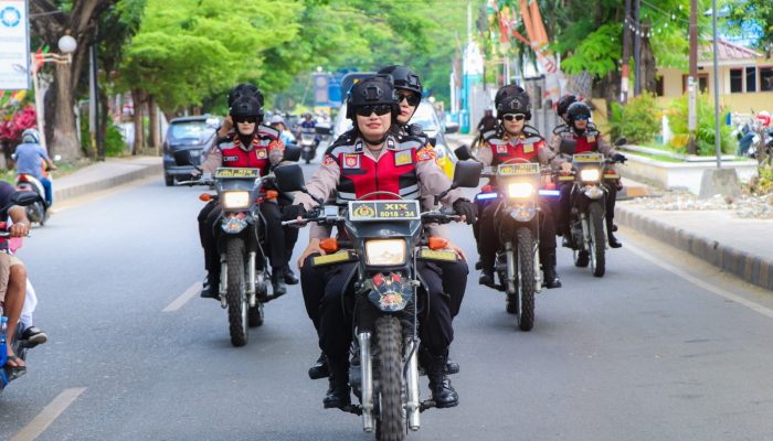 Patroli Harkamtibmas Polwan Nagaya Presisi Polres Banggai