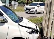 Minim Rambu Lalin Perempatan Jalan Sungai Kardiat dan Setia Budi di Bunta Rawan Lakalantas Dua Mobil Nyaris Tabrakan Minibus Masuk Riol