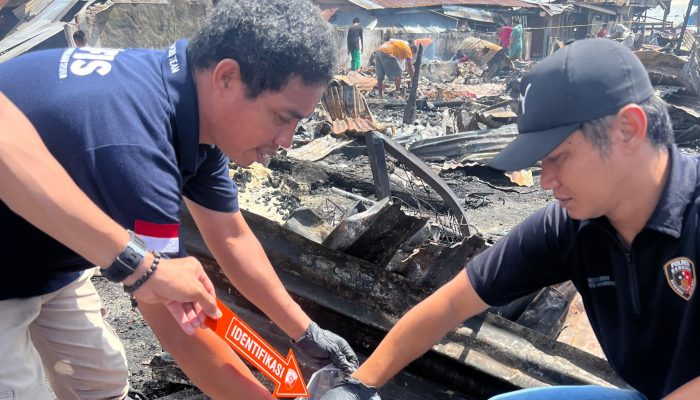 Polisi Mintai Keterangan Tujuh Saksi Olah TKP Kebakaran Pasar Simpong