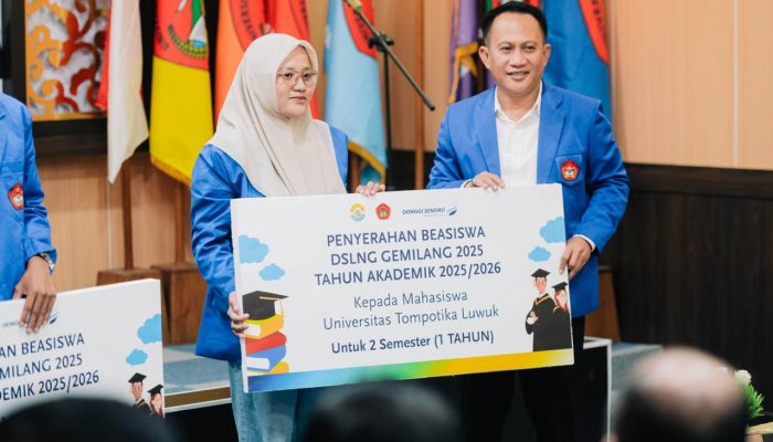 Dukung Gerbang Cerdas Pemda Banggai, Mahasiswa Untika Luwuk Terima Beasiswa dari PT DSLNG