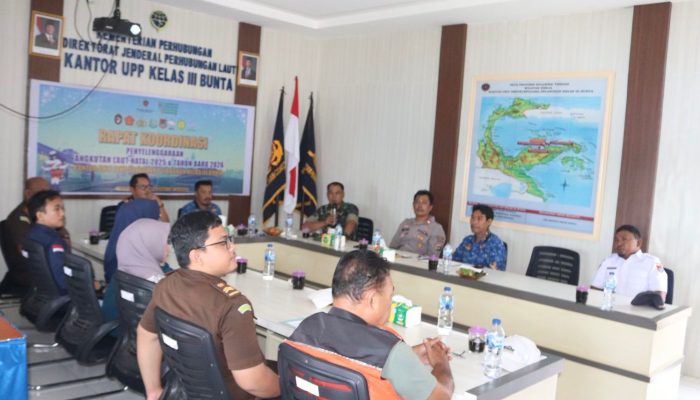 Rapat Koordinasi Penyelenggaraan Angkutan Natal 2025 dan Tahun Baru 2026 di Pelabuhan Bunta