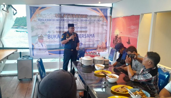 Kantor UPP Kelas II Luwuk Silaturahmi dan Bukber dengan Jurnalis Banggai, Hasfar : Peran Pers Strategis Dukung Aktifitas Kepelabuhanan