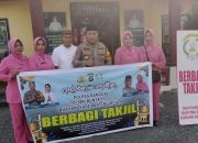 Polsek Bunta Bagikan Makanan dan Takjil Buka Puasa Pada Warga dan Pengguna Jalan