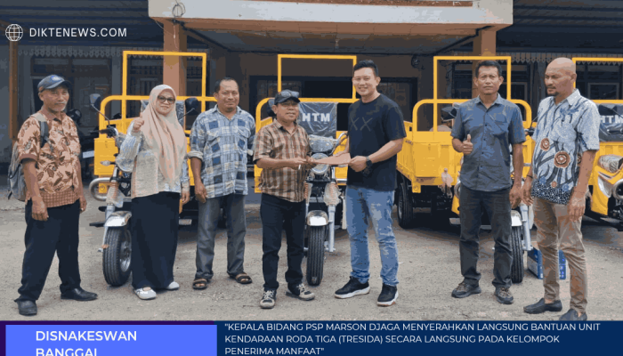 Bidang PSP Disnakeswan Banggai Salurkan Bantuan 4 Unit Kendaraan Roda Tiga