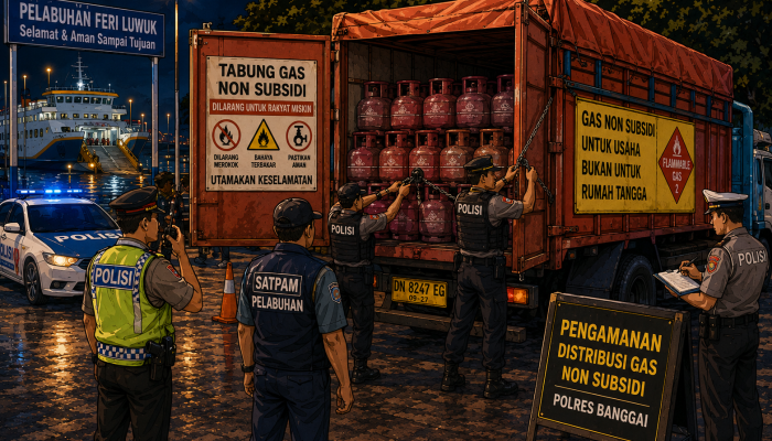Puluhan Tahun Bisnis LPG Non Subsidi Lewat Pelabuhan Feri, Gagal Malam Itu Berkat Aparat Gabungan TNI-Polri