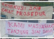 Konstatering PN Luwuk Gagal, Warga Tanjung Blokade Jalan dan Bakar Ban Bekas