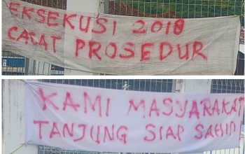 Konstatering PN Luwuk Gagal, Warga Tanjung Blokade Jalan dan Bakar Ban Bekas