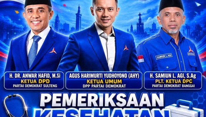 Hari Ini ! DPC Partai Demokrat Banggai Gelar Pemeriksaan Kesehatan Gratis Rangkaian HUT ke-25