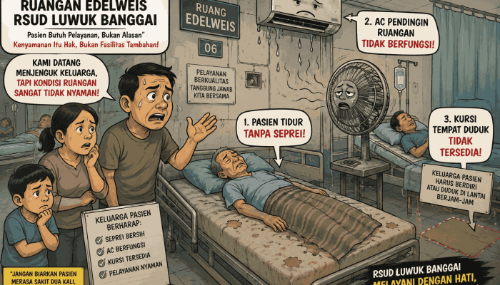 Dirut RSUD Luwuk Bungkam, Pasien Tidur Tanpa Sprei AC Mati Kursi Tak Tersedia Jadi Sorotan