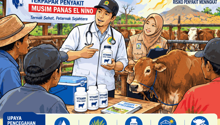Disnakeswan Banggai Lakukan Penyuluhan dan Pemberian Vitamin Ternak Sapi Antisipasi Penyakit Musim Kemarau