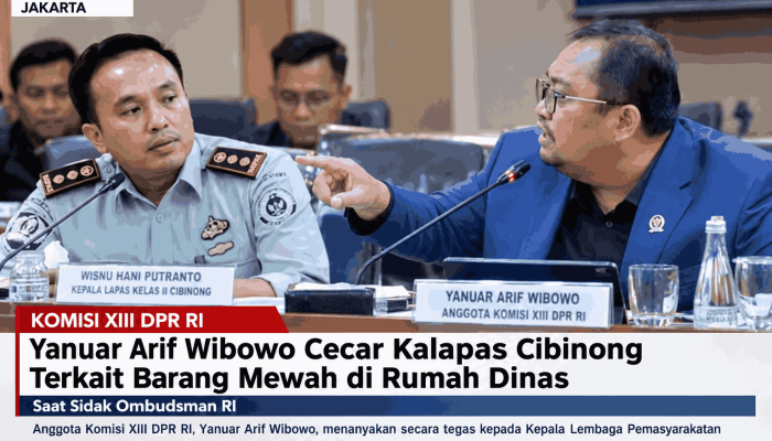 Komisi XIII DPR RI Cecar Kalapas Cibinong Soal Hunian Mewah, Yuniar : Peristiwa Ini Bisa Jadi Pintu Masuk Lapas Se – Indonesia