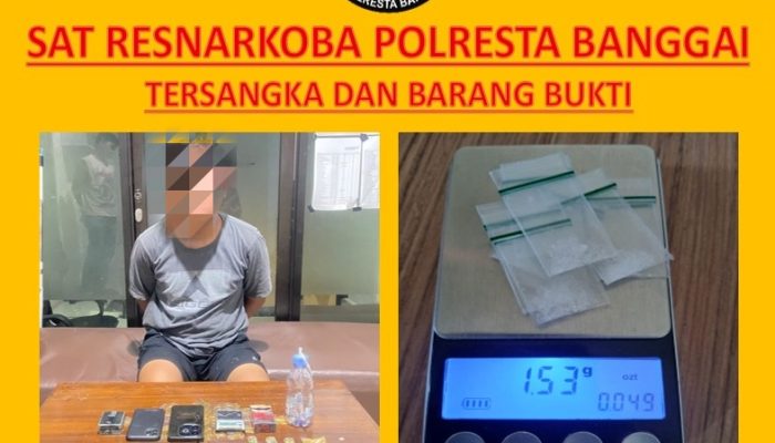 Satresnarkoba Polresta Banggai Tangkap Pemuda Pengedar Sabu di Luwuk