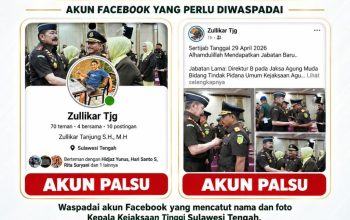 Kejati Sulteng Imbau Masyarakat Waspada Beredar Akun Palsu Catut Nama Kajati