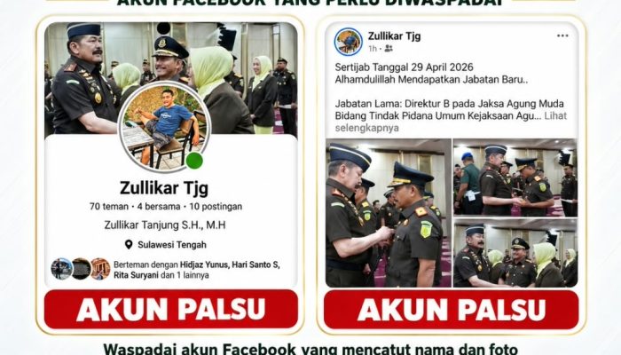 Kejati Sulteng Imbau Masyarakat Waspada Beredar Akun Palsu Catut Nama Kajati