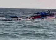 Gerak Cepat KUPP Luwuk Datangi Lokasi Insiden Kapal Layar Motor Asal Taliabo di Perairan Laut Desa Bunga